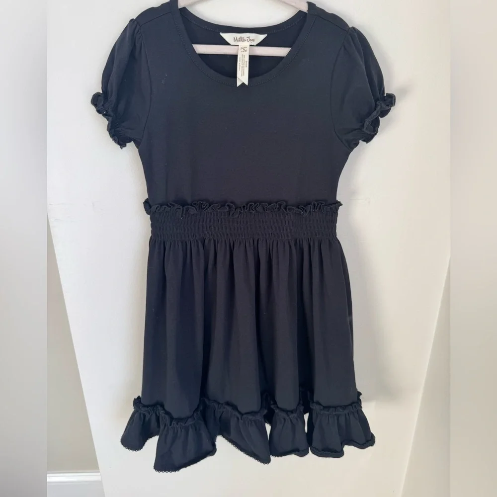 Matilda Jane Perfectly Paired Girls Black Dress Size 6Y
